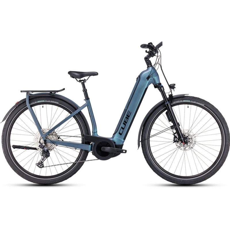 Cube Kathmandu Hybrid ABS 750 Easy Entry Electric Hybrid Bike Grey ‘n’ Blue XS