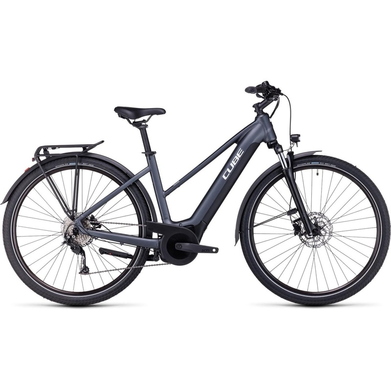Cube Touring Hybrid ONE 500 Trapeze Electric Hybrid Bike 500Wh Battery grey’n’white XS