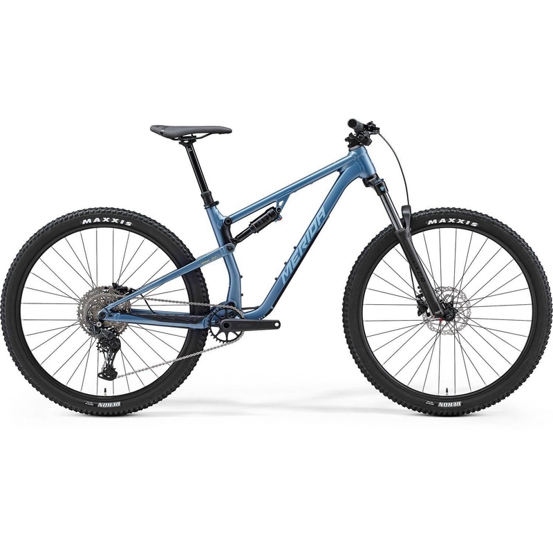 Merida One-Twenty 300 Dual Suspension Mountain Bike Silk Steel Blue/Blue/Lime XS