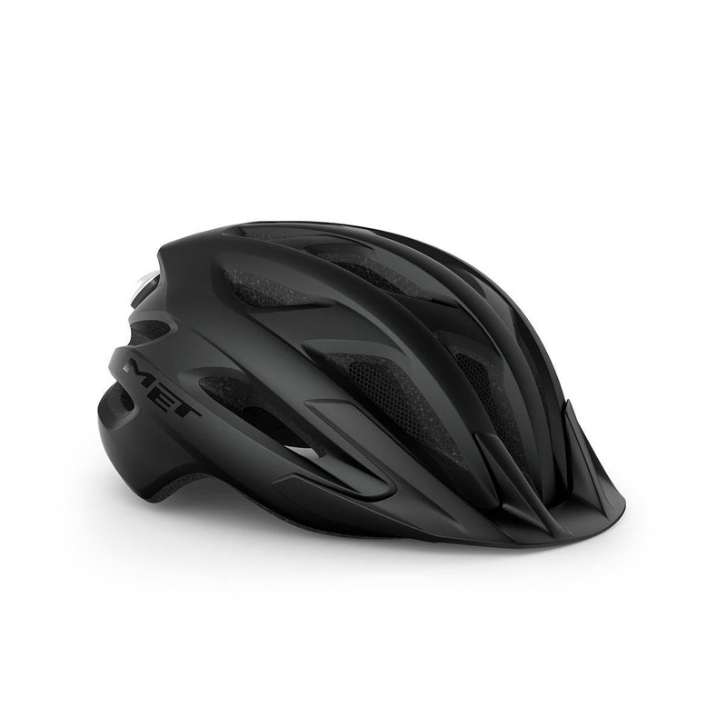 Met Crossover Helmet Black Matte with LIGHT LG/XL