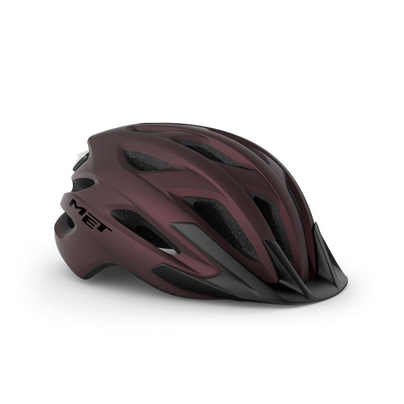Met Crossover Helmet Burgundy Matte with LIGHT LG/XL