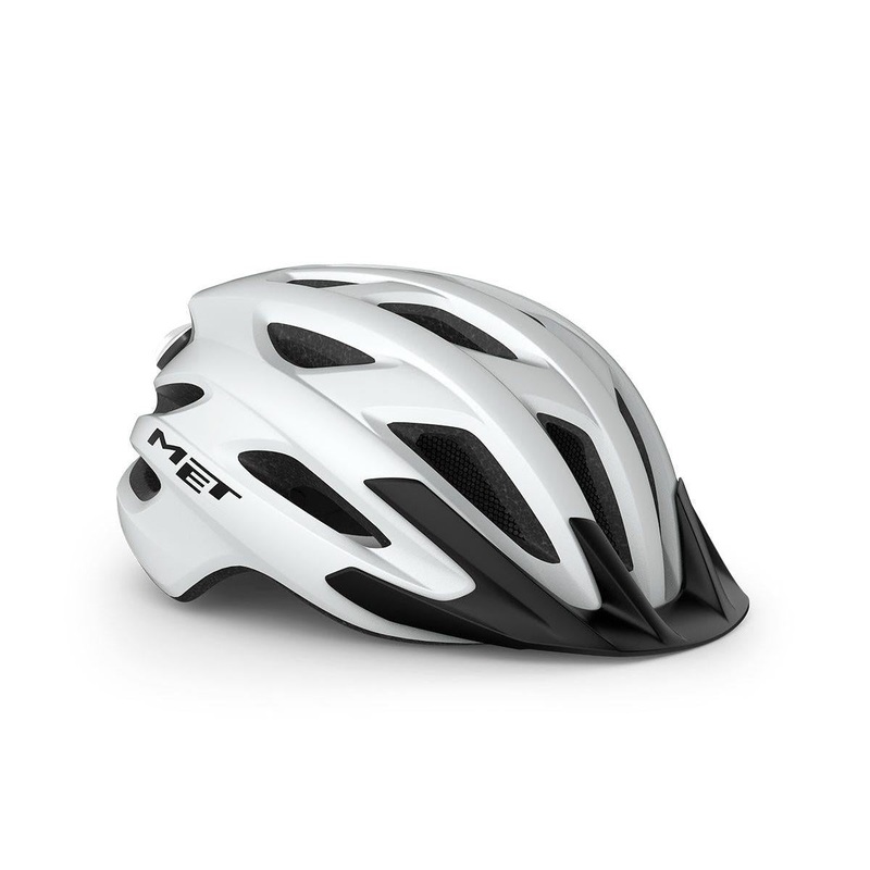 Met Crossover Helmet White Matte with LIGHT LG/XL