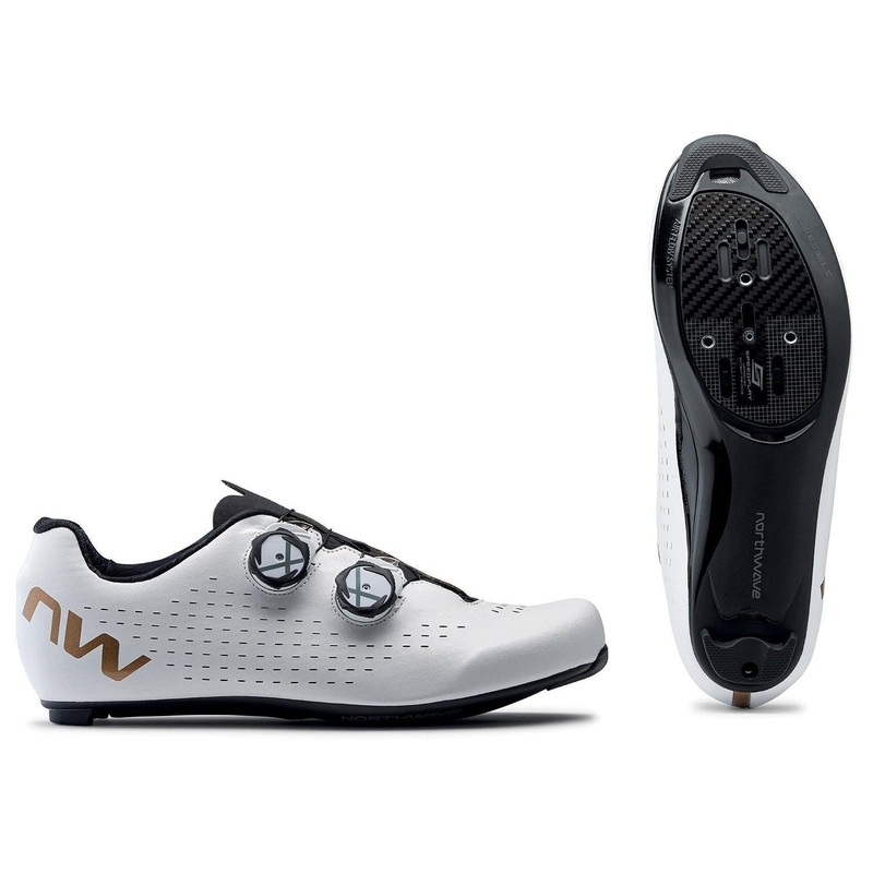 Northwave Revolution 3 Road Shoes White/Bronze Shoes – 36