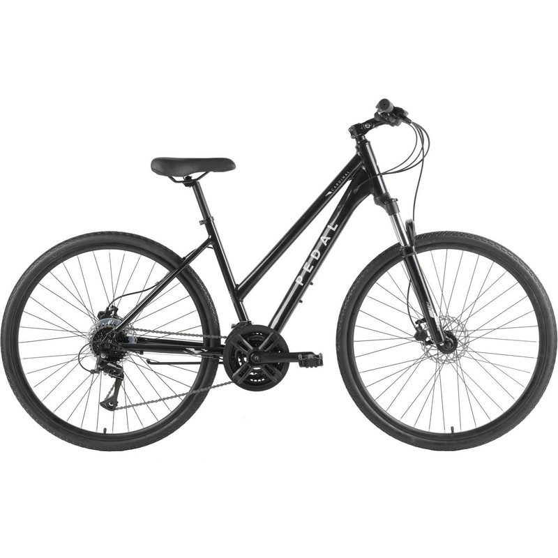 Pedal Cardinal Trapeze Hybrid Bike Gloss Black XS