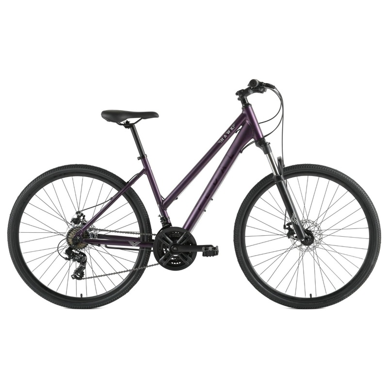 Pedal Hawk 2 Trapeze Hybrid Bike Purple XS