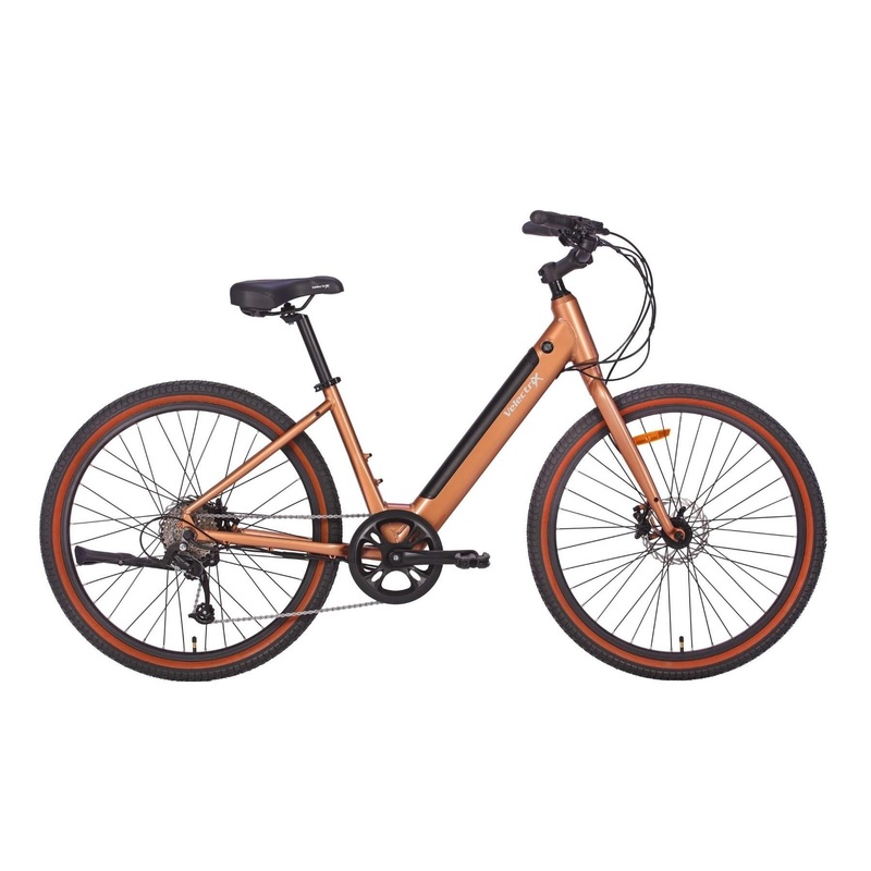 VelectriX Electric Step Through Cruiser Bike Rose Gold SM
