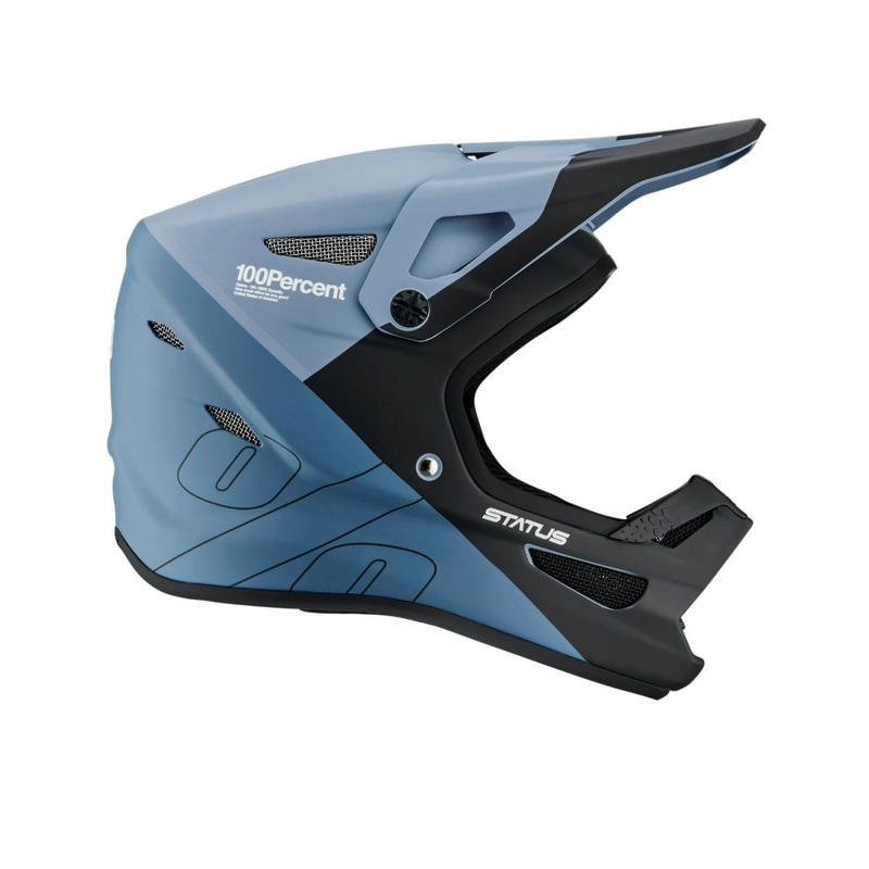 100% Status Youth Fullface Helmet Drop/Steel Blue SM