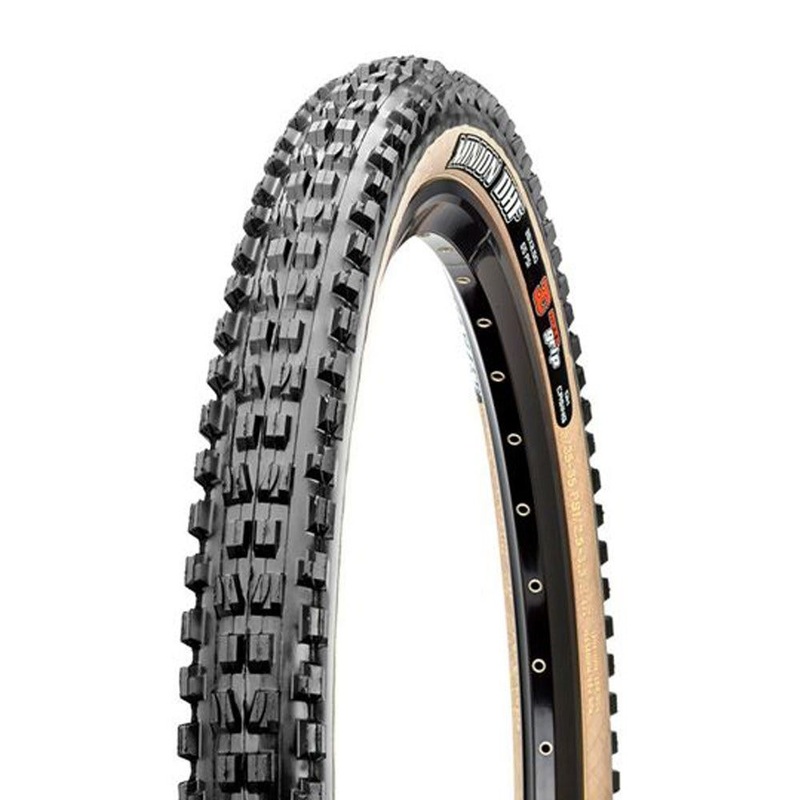 Maxxis Minion DHF Folding MTB Tyre WT EXO TR 27.5 X 2.5: Black/Skinwall