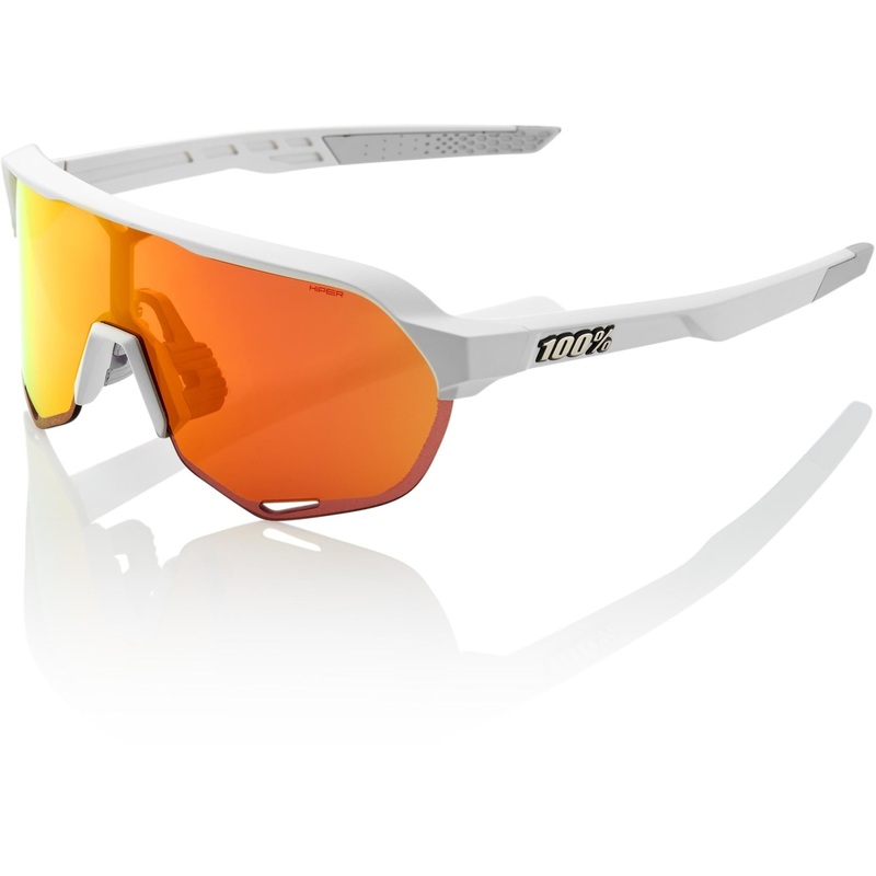 100% S2 Sunglasses Soft Tact Off White – HiPER Red Multilayer Mirror Lens
