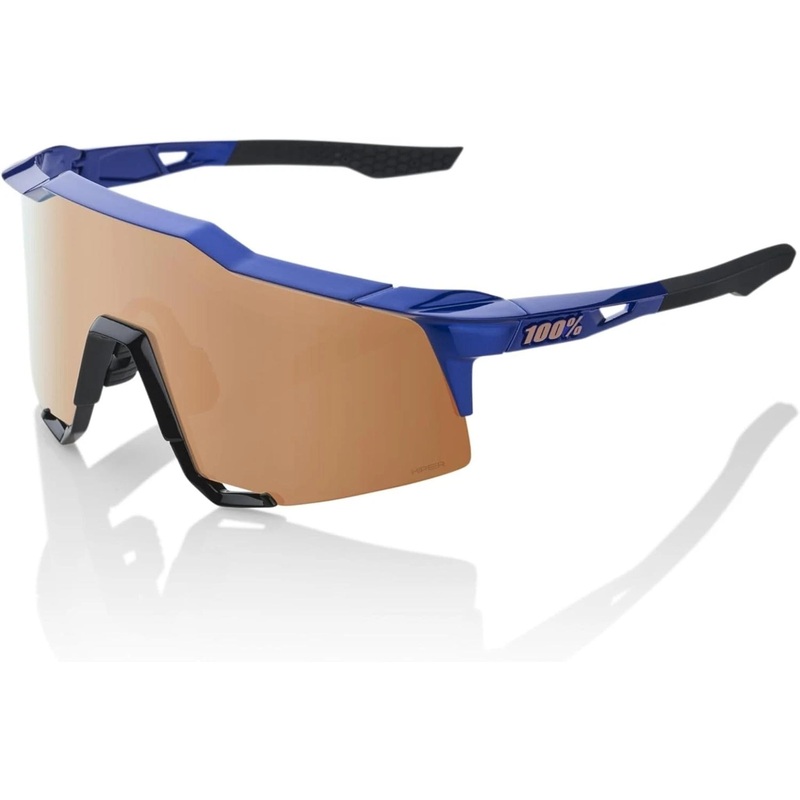 100% Speedcraft Sunglasses Gloss Cobalt Blue – HiPER Copper Mirror Lens