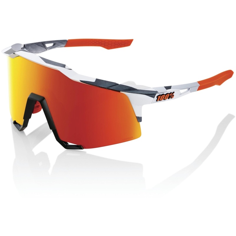 100% Speedcraft Sunglasses Soft Tact Grey Camo – HiPER Red Multilayer Mirror Lens