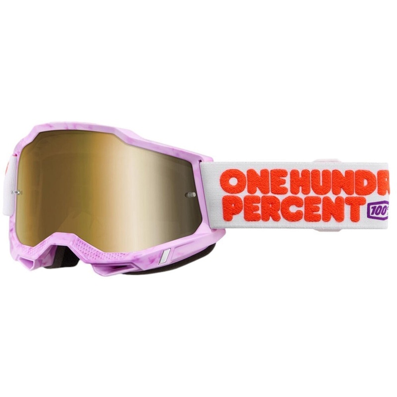 100% Accuri 2 Goggles Hundreds – True Gold Mirror Lens