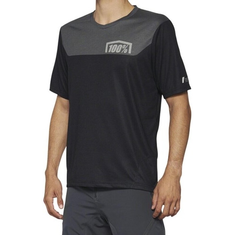 100% Airmatic Short Sleeve Jersey Charcoal SM