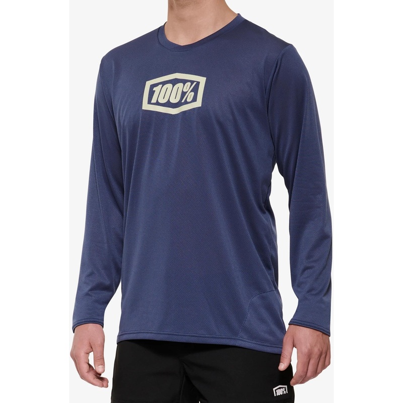 100% Ridecamp Long Sleeve Jersey Indigo SM