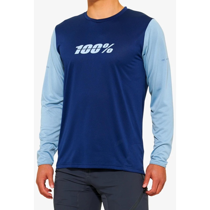 100% Ridecamp Long Sleeve Jersey Navy/Slate SM