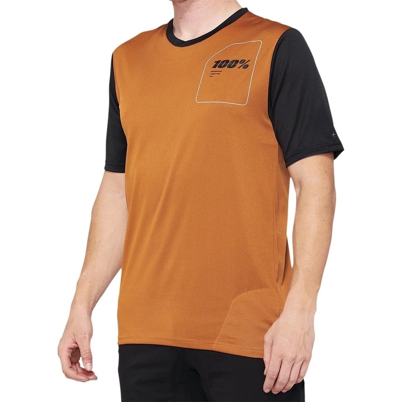 100% Ridecamp Short Sleeve Jersey Black Orange SM