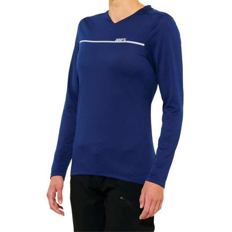 100% Ridecamp Women’s Long Sleeve Jersey Navy SM