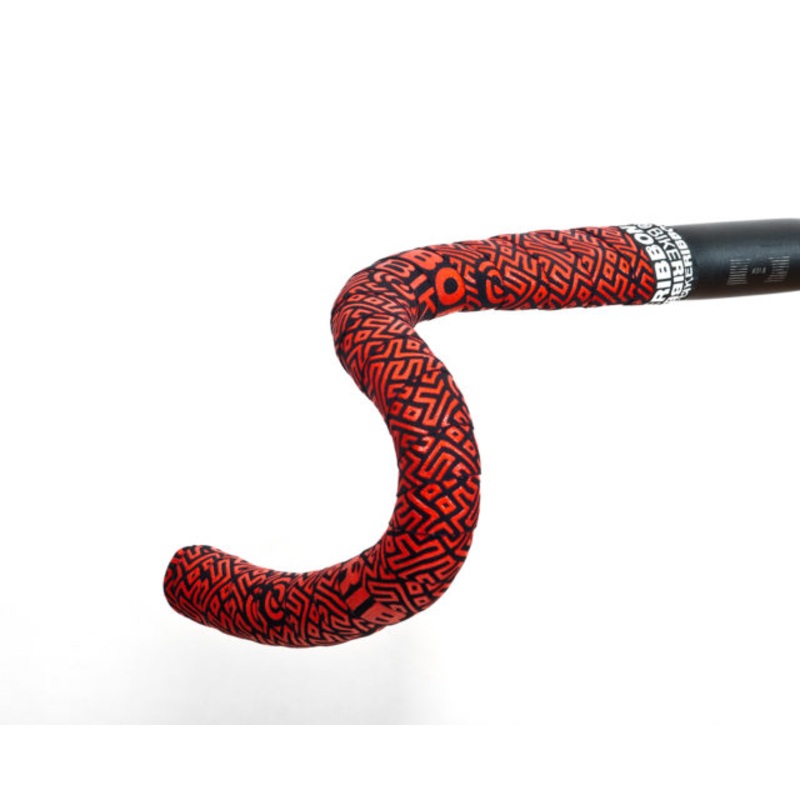 Bike Ribbon Maze handlebar ribbon Black red