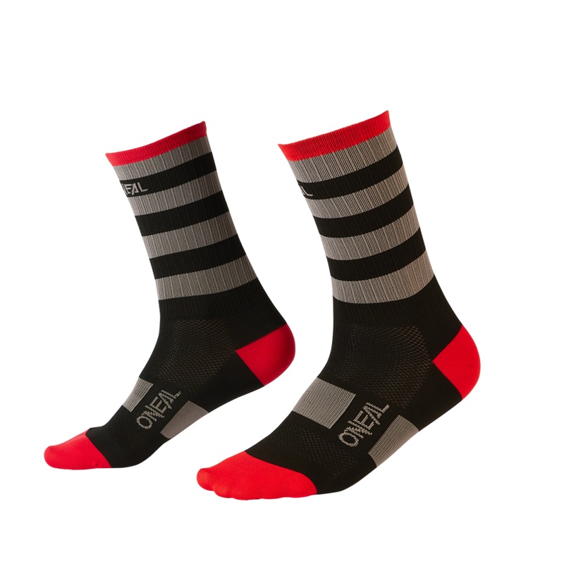 Mtb O’Neal Performance Stripes V.24 socks Black/Gray/Red 39/42