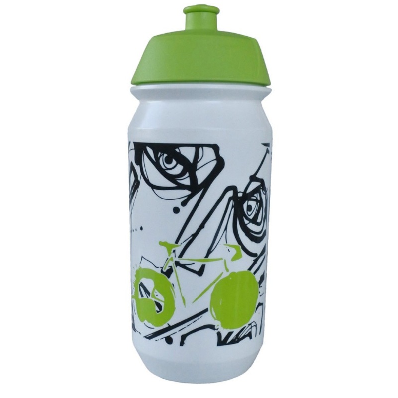 Biodegradable bottle Eleven Bajo 500cc White – red