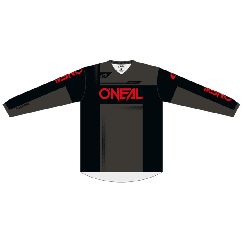 Child element racewear jersey shirt Black/Gray/Red XS
