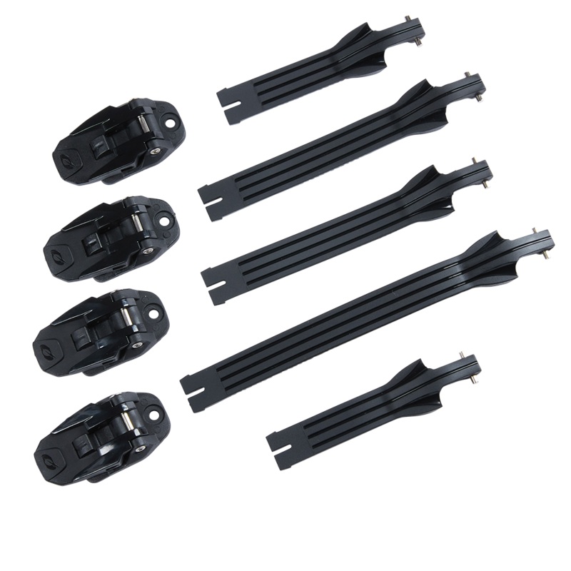 Complete kit of buckles and straps for rider pro boots Black One size