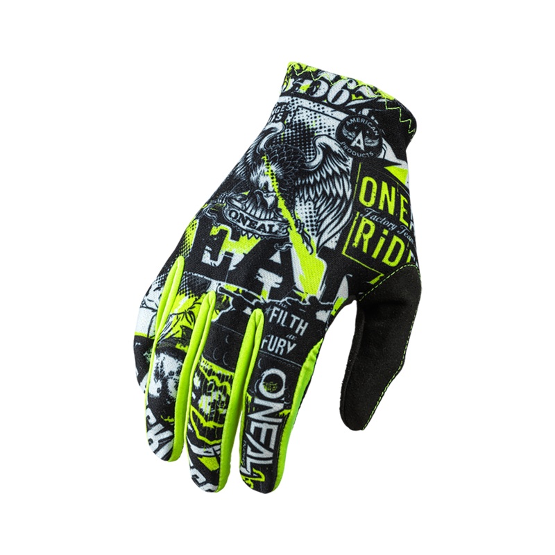 Matrix Attack child gloves Black/Neon Yellow XS