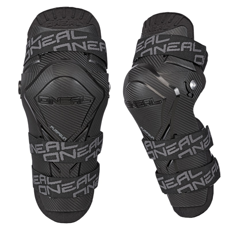 Pumpgun MX Carbon Look knees Black One size