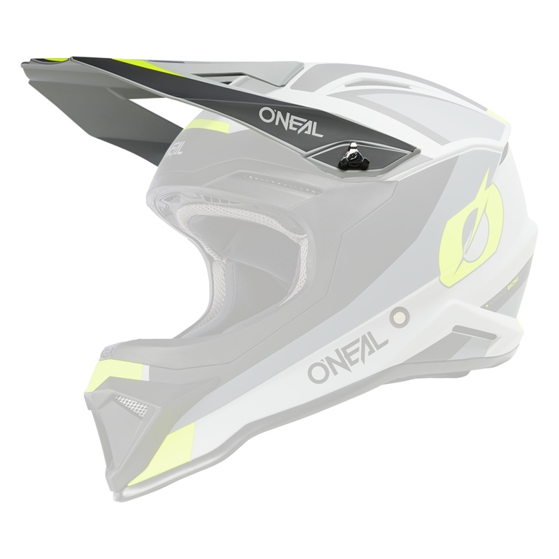 Spare visor for 1Srs stream helmet as a child Black/Neon Yellow One size