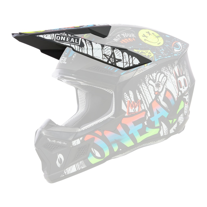 Spare visor for 3SR Rancid helmet as a child Black/White One size