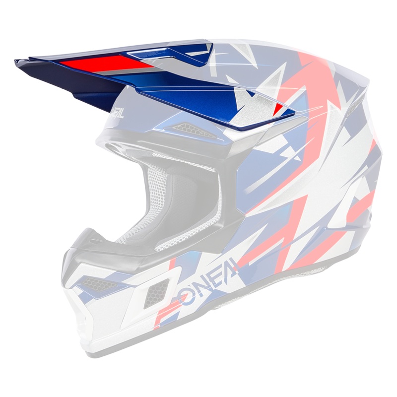 Spare visor for 3SR Ride helmet Blue/White/Red One size