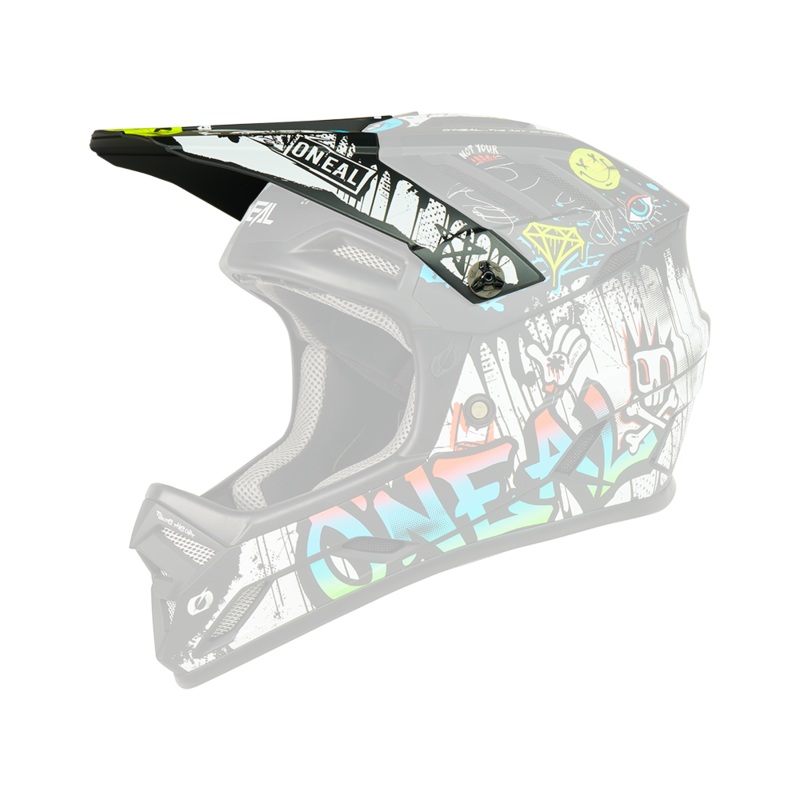 Spare visor for backflip rancid helmet Black/White One size