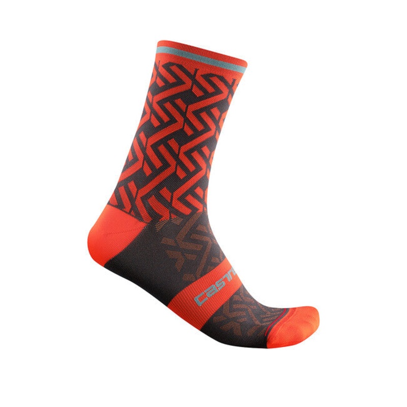 Calzini Castelli Tiramolla 15 S-M Orange-Grey