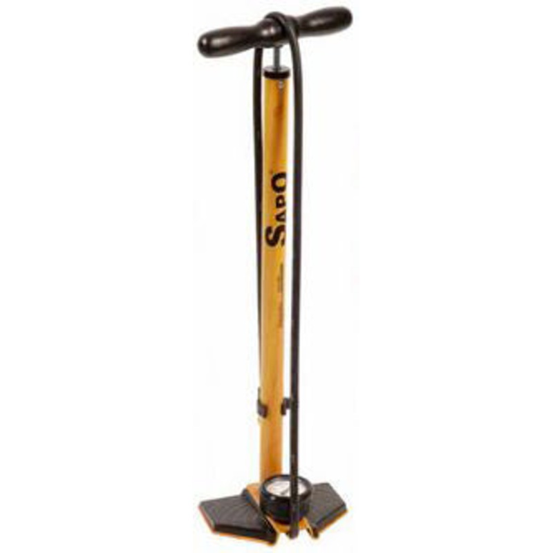 Flavary Floor Pump One C/Glover 63mm, Rubber Protection and Jet Special Estation Connection Wood Effect C/Black handle 16 Bar/232 PSI