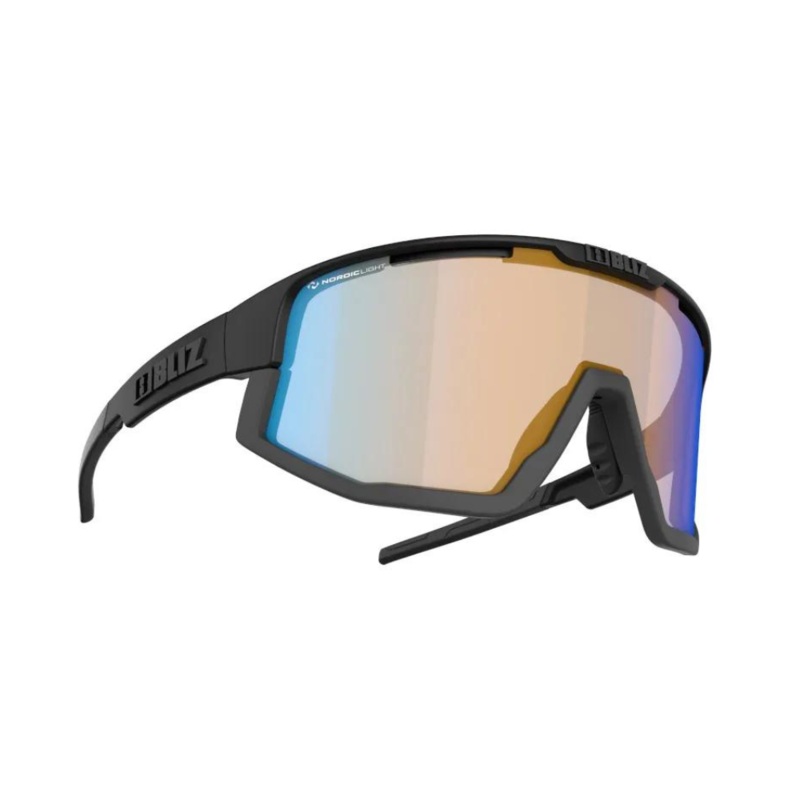 Bliz Vision Nano Optics Nordic light glasses 13n | Matt Black Frame Coral With Blue Multi Lens