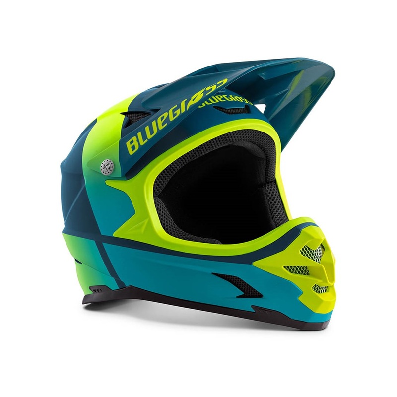 MTB Bluegrass intox helmet Petrol Blue Fluo Yellow XS