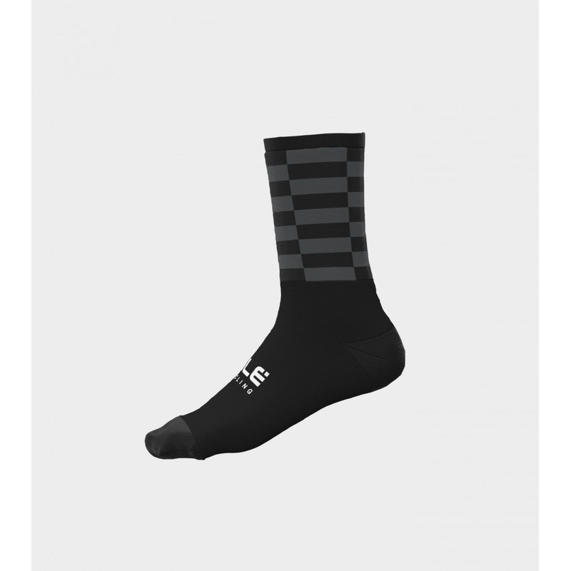18cm Al Wool Checker sock Black S