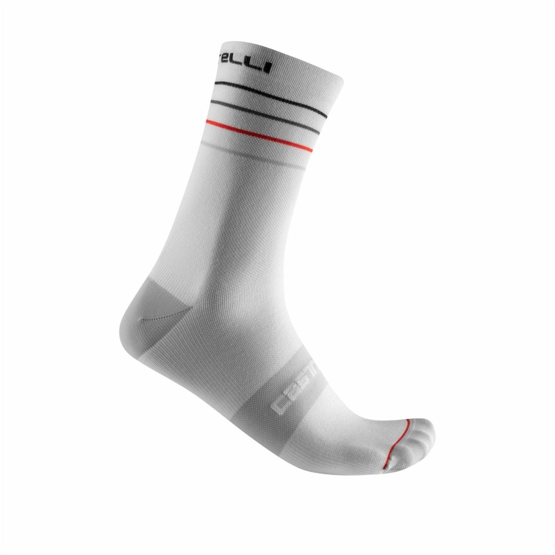 Calzini Castelli Endurance 15 SOCK White/Black-Red XXL