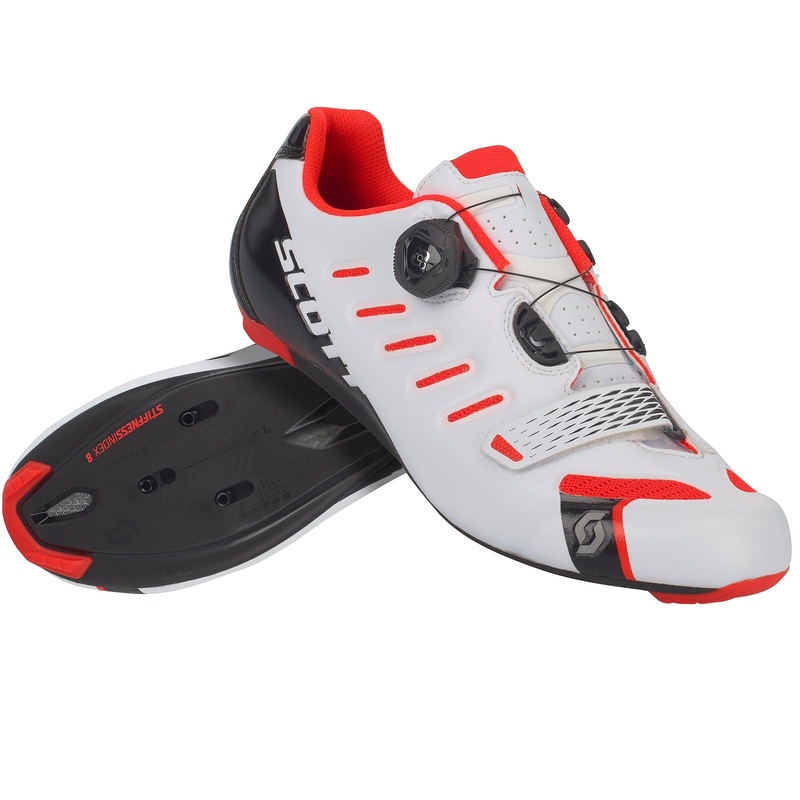 Shoes Scott Road Team Boa Gloss White-Neon Red 46