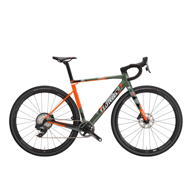 Wilier Rave srl Sram Force Axs 2x12V SLR 42KC Carbon wheels Camouflage/ Orange Glossy M