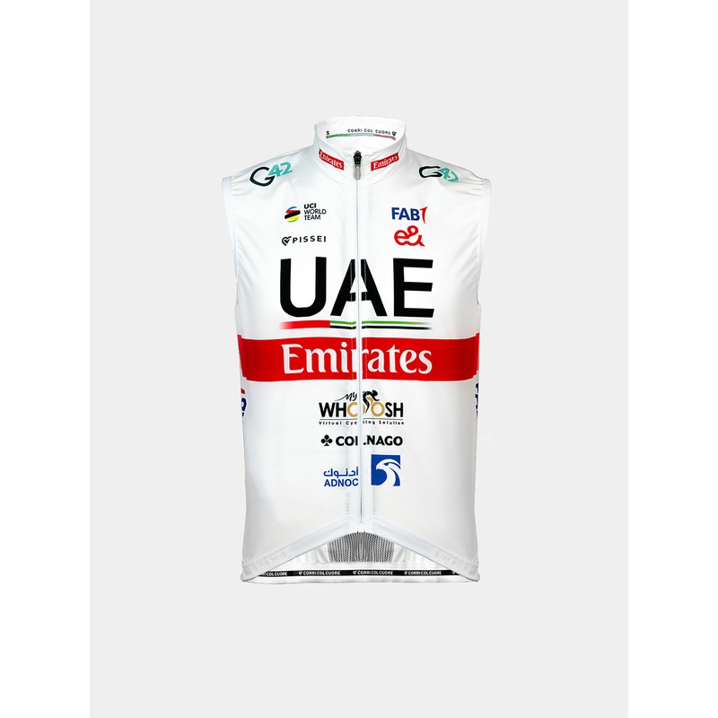 Gilet Pissei replica UAE Team Emirates White S