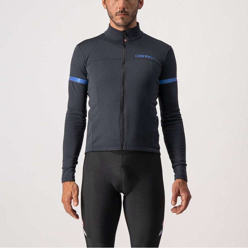 Castelli Fondo 2 Fz 2024 shirt Light black/blue reflex M