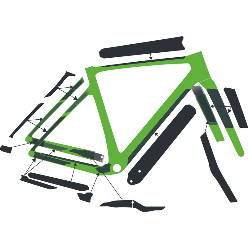 Syncros Frame Protection kit for Addict Gravel Clear Gloss