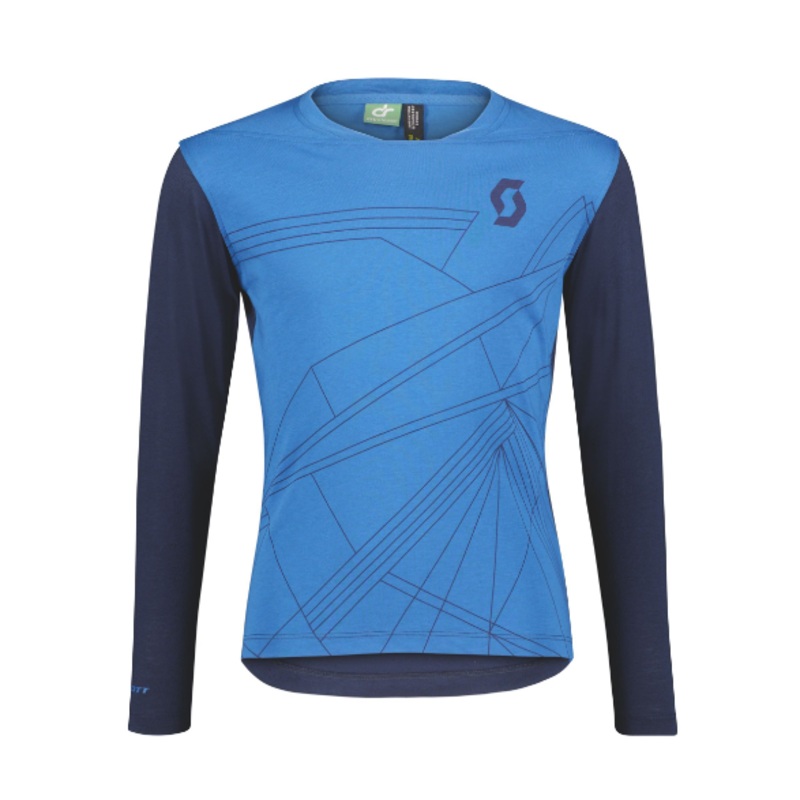 Junior shirt Scott Trail 10 dri long sleeves M Storm Blue/Midnight Blue