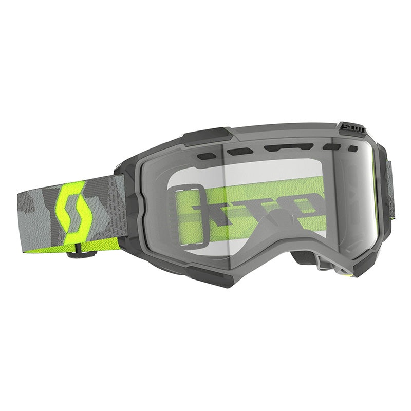 Mask Scott Fury enduro Light Grey/Neon Yellow