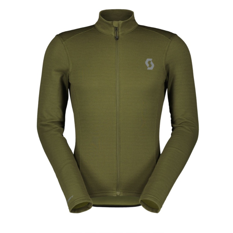 Men’s long sleeved men’s shirt Scott Gravel Merino Fir Green M