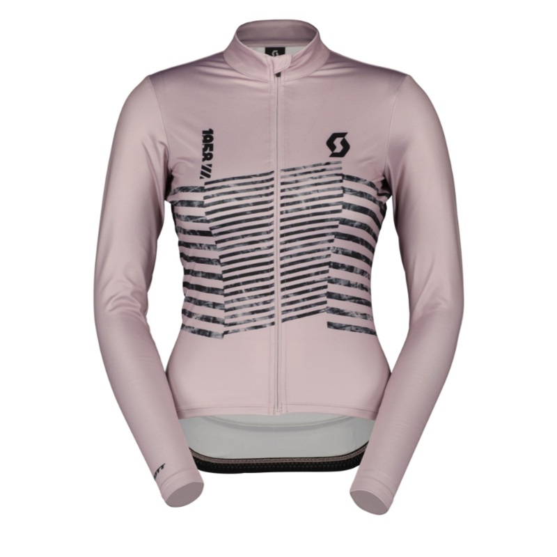 Women’s shirt with long sleeves Scott RC TEAM Warm Graphics Cloud Pink M
