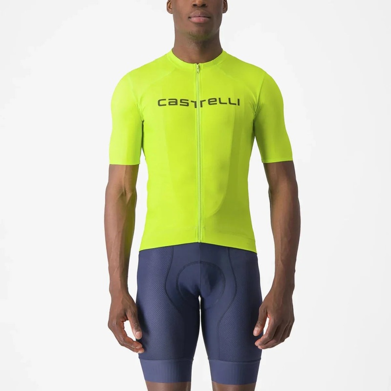Castelli Prologue Lite 2025 shirt Electric Lime-Deep Green S