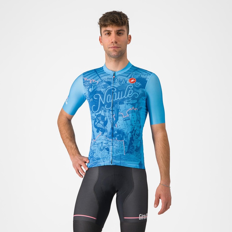 Short Sleeve Shirt Castelli Giro107 Naples Blue naples S