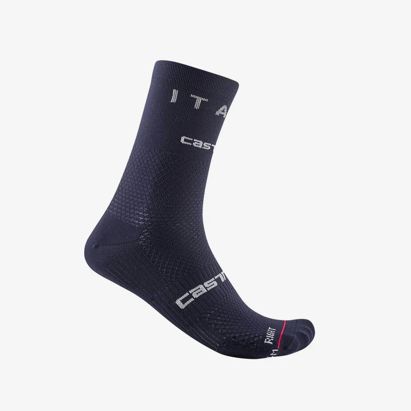 Castelli Italia SOCKS 15CM 2024 socks Belgian Blue L-XL (40-43)